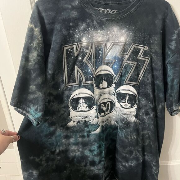 KISS Band Graphic Tee - Black Tie-Dye - Picture 2 of 4